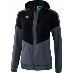 1032014-damesjack-met-capuchon-erima-tracktop-squad-zwart-donkergrijs