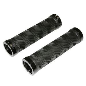 141872-paar-city-vtt-chevron-handgrepen-met-dubbele-kraag-newton-zwart-130-mm