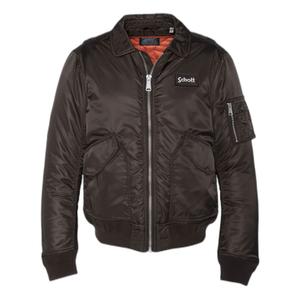 210100rs-dark-brown-klassiek-bomberjack-schott-cwu-donkerbruin