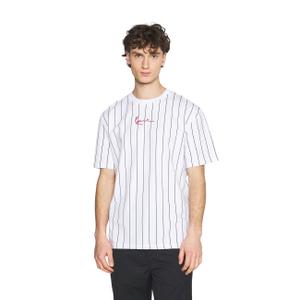 6030152-un-t-shirt-karl-kani-small-signature-pinstripe-wit-zwart