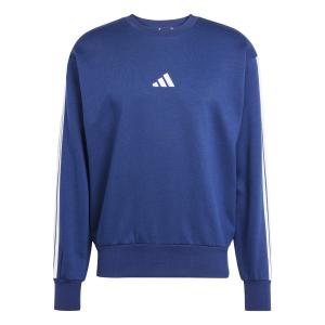 je6307-sweatshirt-adidas-essentials-3-stripes-fleece-dkblauw-wit