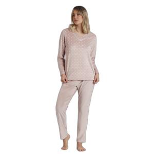 62651-0-000112-dames-pyjama-met-lange-mouwen-en-v-hals-van-velours-admas-classic-pico-dots-lace-piedra