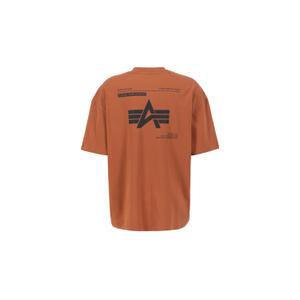 146507-709-t-shirt-met-bedrukking-op-de-rug-alpha-industries-logo-hazelnootbruin