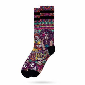 as169-sokken-american-socks-dia-de-los-muertos-veelkleurig