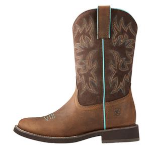 10021457-leren-westernlaarzen-voor-dames-ariat-delilah-round-toe-verweerd-bruin