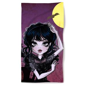 8435631339939-microvezel-strandlaken-aurora-gothic-girl-paars-zwart-70x140-cm