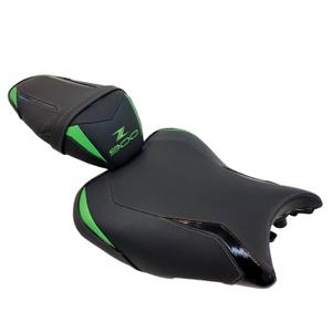 5378zlg-luxe-zadel-serie-bagster-ready-kawasaki-z-900-2017-2023-stam-zwart-gewatteerd-racing-zwart-kristal-parelmoer-groen-zwart-kristal-afwerking-tu