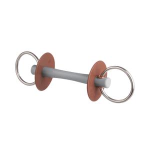 6524911-130-bitsen-voor-paarden-beris-avec-canon-et-anneau-doux-comfort-fin-130-mm-grijs-zilverkleurig-bruin-7-5-cm-x-130-mm