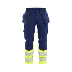 703011498933-7030-werkbroek-met-hoge-zichtbaarheid-en-stretch-voor-dames-blaklader-marine-geel