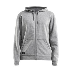 c1908906-950000-dames-hoodie-met-rits-craft-community-gevlekt-grijs