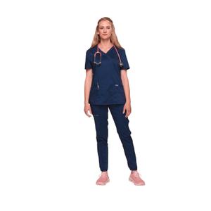 chwwe610-navy-t-shirt-met-hartjes-voor-dames-cherokee-marine