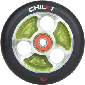 ch-wh1261-rubber-scooterwiel-chilli-groen-zwart-100-mm