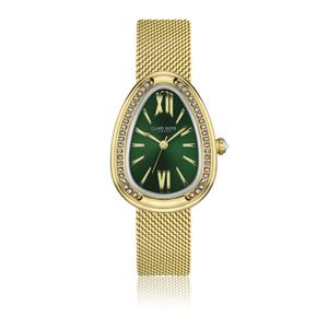 cma9-b034g-vrouwenhorloge-clare-moss-vintage-mesh-goud-groen-zonnestralen-27x36-mm