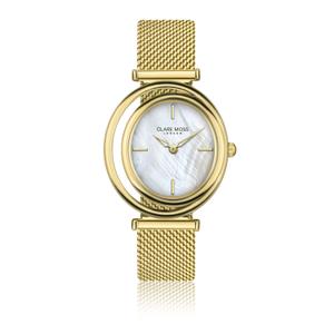 cmc7-b034g-vrouwenhorloge-clare-moss-clare-pearl-mesh-gold-mop-34-mm