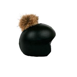 ccebbp-fietshelmhoes-coolcasc-exclusive-black-brown-pon-pon-zwart-bruin-tu