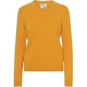 cs5087-burnedyellow-damestrui-met-ronde-hals-in-wol-colorful-standard-classic-merino-burned-yellow-gebrand-geel