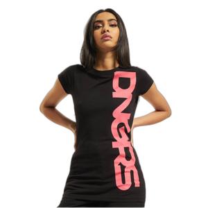 dlts3022-03973-dames-t-shirt-dangerous-dngrs-classic-zwart-roze