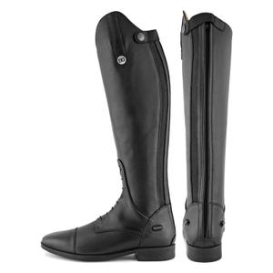 ab00119-black-rijlaarzen-met-veters-rits-aan-de-achterkant-derby-zwart