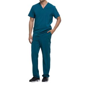 dke645-caribbeanblue-t-shirt-met-v-hals-dickies-medical-caribisch-blauw-bleu