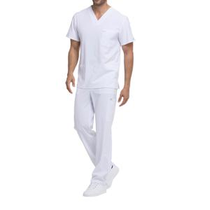 dke645-white-t-shirt-met-v-hals-dickies-medical-wit