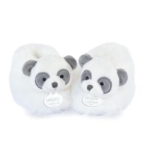 dc4001-pantoffels-met-rammelaar-doudou-compagnie-unicef-panda-roux-wit-0-6-maanden