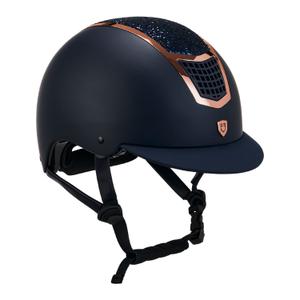 etu00006-navy-rosegold-rijhelm-equestro-eclipse-stone-mat-rowel-fitting-marine-rosegoud