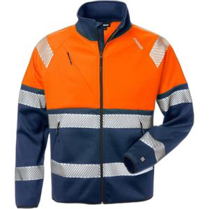129509-271-hoogzichtbare-sweatshirt-klasse-1-fristads-4517-ssl-oranje-met-hoge-zichtbaarheid-marineblauw