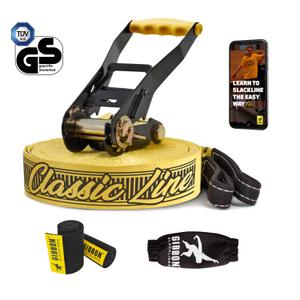18817-slackline-set-gibbon-classicline-xl-treewear-geel-25-m