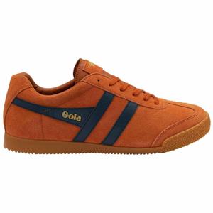 cma192ue-suede-sportschoenen-gola-harrier-stemmig-oranje-navy