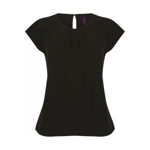 h597-black-dames-blouse-met-geplooide-hals-henbury-zwart