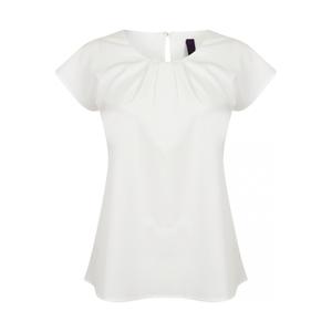 h597-white-dames-blouse-met-geplooide-hals-henbury-wit