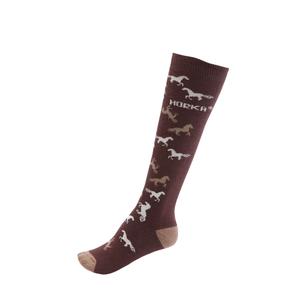 145450-204-sokken-horka-paarden-donkerbruin-beige