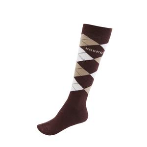 145450-207-sokken-horka-check-donkerbruin-beige