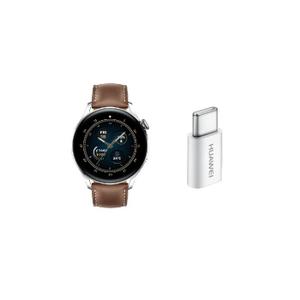 kt00488-aangesloten-horloge-met-5v2a-type-c-adapter-huawei-watch-3-classic-bruine-tu
