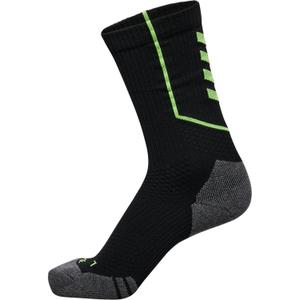 231587-1015-lage-trainingssokken-hummel-pro-zwart-groene-gekko