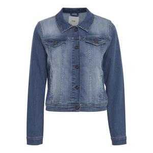 20111235-19037-dames-spijkerjack-ichi-stampe-wassing-medium-blauw