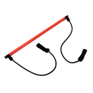 v0103467-gewichtenstang-met-elastieken-en-damesoefengids-innovagoods-resibar-rood-zwart-tu