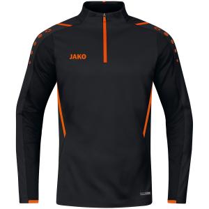 8621-u-807-trainingsjas-met-rits-jako-challenge-zwart-oranje-fluo