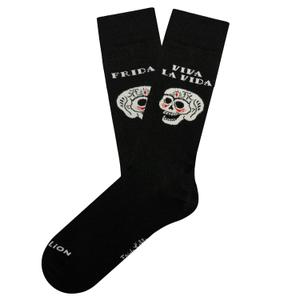 jl0657-black-sokken-jimmy-lion-frida-viva-la-vida-zwart