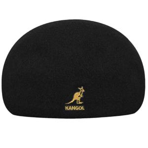 k0875fa-bg991-baret-kangol-wool-507-zwart-goud