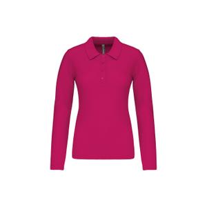 k257-fuchsia-polo-dames-met-lange-mouwen-kariban-pique-fuchsiaroze