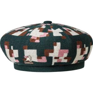k3578-pn315-geruite-baret-kangol-pixel-plaid-dennenboom-creme