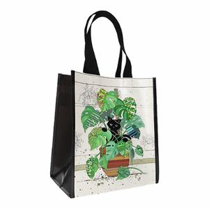 scpr01a19-gerecycleerde-plastic-draagtas-monstera-kiub-bug-art-zwart-wit-groen-tu