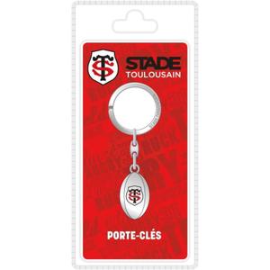 163sto601rug-sleutelhanger-metalen-bal-stade-toulousain-zwart-rood-8-5x18-5-cm