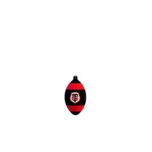 193sto601bal-b-sleutelhanger-halve-bal-verkocht-in-blister-rubber-stade-toulousain-zwart-rood-8-5x18-5-cm