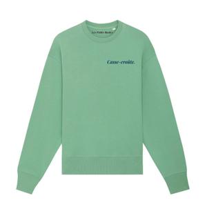ccdslpbaw-sweater-van-biologisch-katoen-les-petits-basics-casse-croute-stoffig-groen