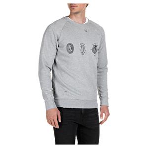 m6052-000-22890p-m08-sweatshirt-replay-gemeleerd-grijs