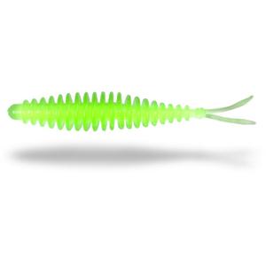 3279006-set-van-6-pluggen-magic-trout-t-worm-v-tail-neongroen-6-5-cm