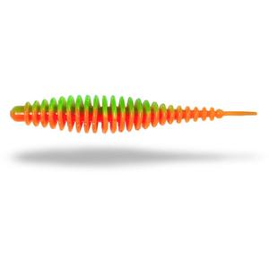 3279102-set-van-6-pluggen-magic-trout-t-worm-i-tail-neon-groen-oranje-6-5-cm