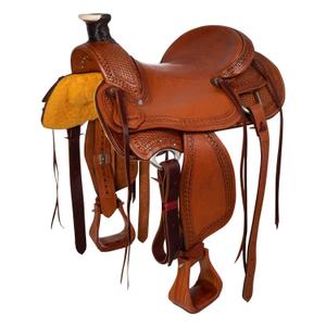 mbh08001-chestnut-western-zadel-voor-paard-mcbryan-wade-tooling-bruine